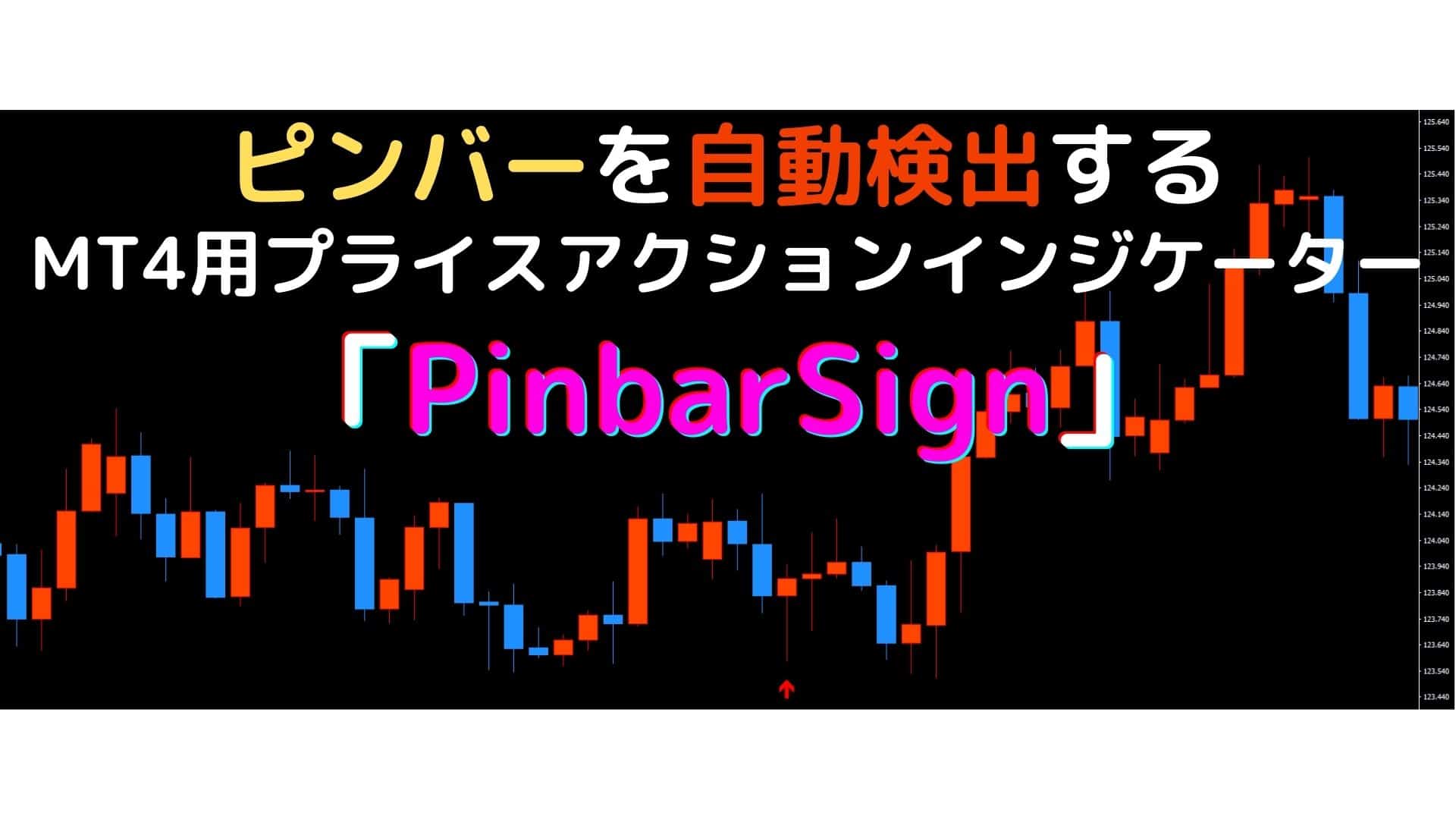 アイキャッチ画像55 ピンバーを自動検出するMT4用プライスアクションインジケーター「PinbarSign」を紹介！